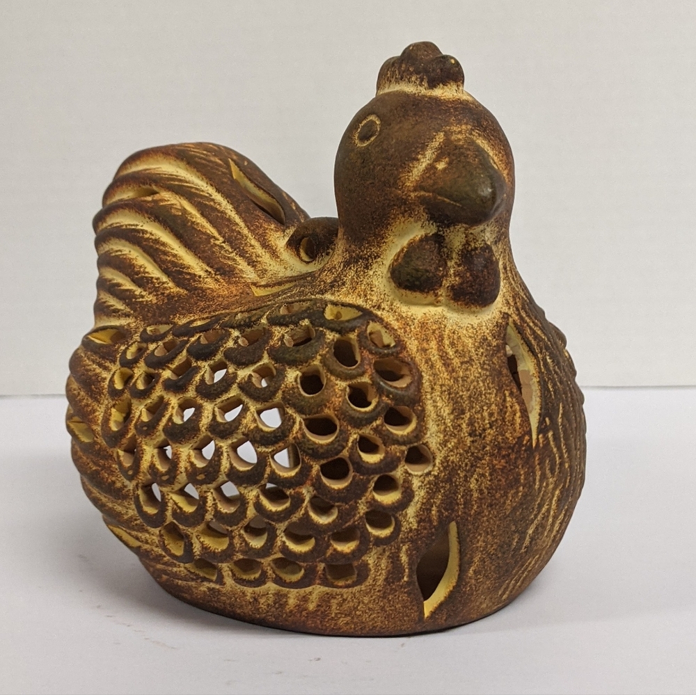 Vintage Terracotta Candle Golder